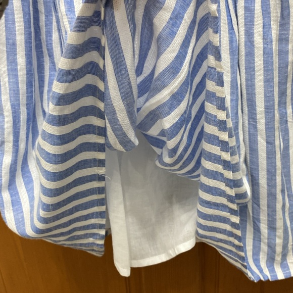 NWT Maisie Striped Blue and White Short Sleeve Dress - Picture 4 of 8